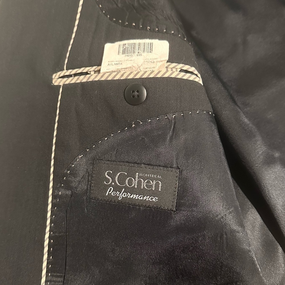 Men’s S. Cohen Performance Black Blazer Size 46 Short. - Picture 4 of 6